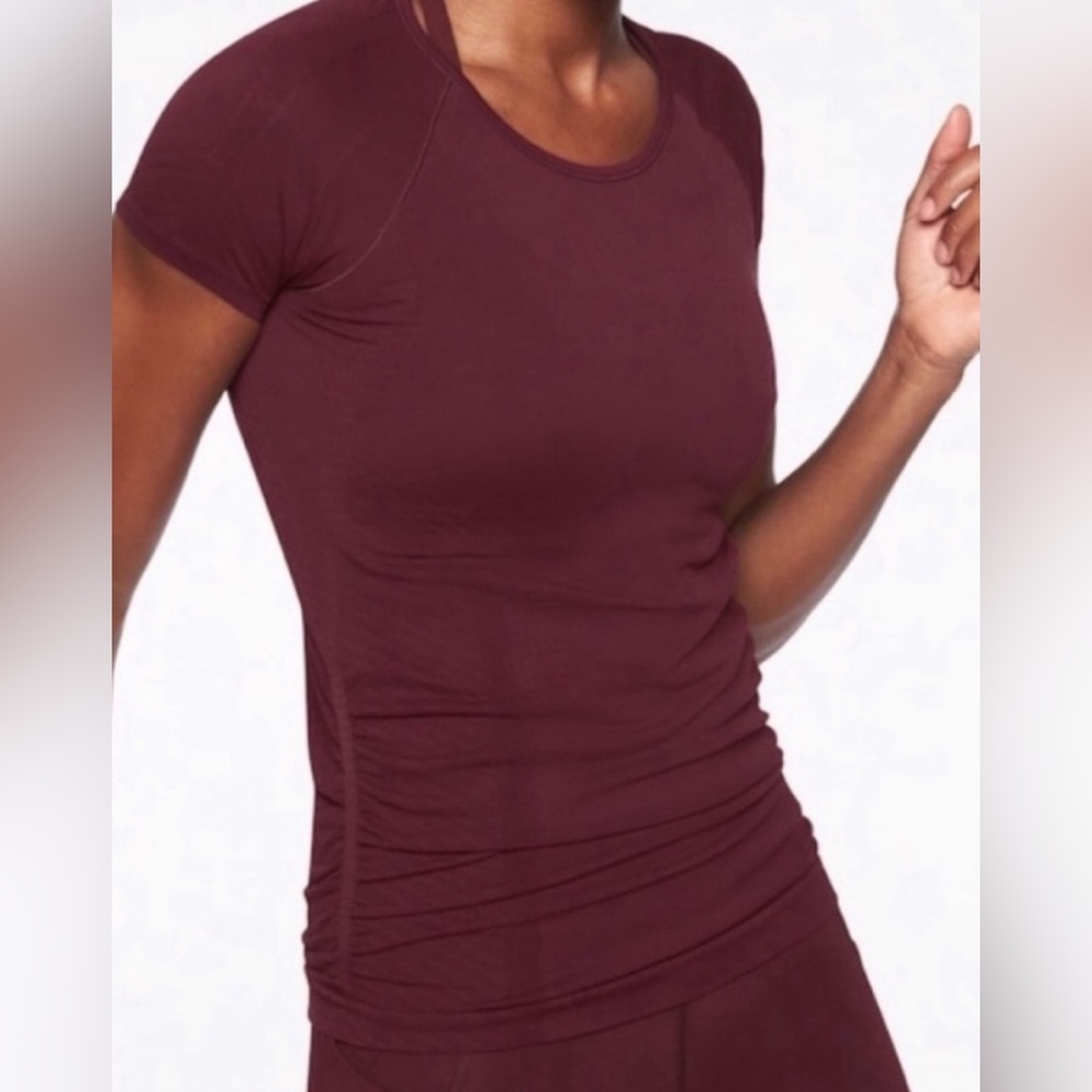 Athleta Speedlight Chilled Sangria Seamless Tee - Picture 13 of 14